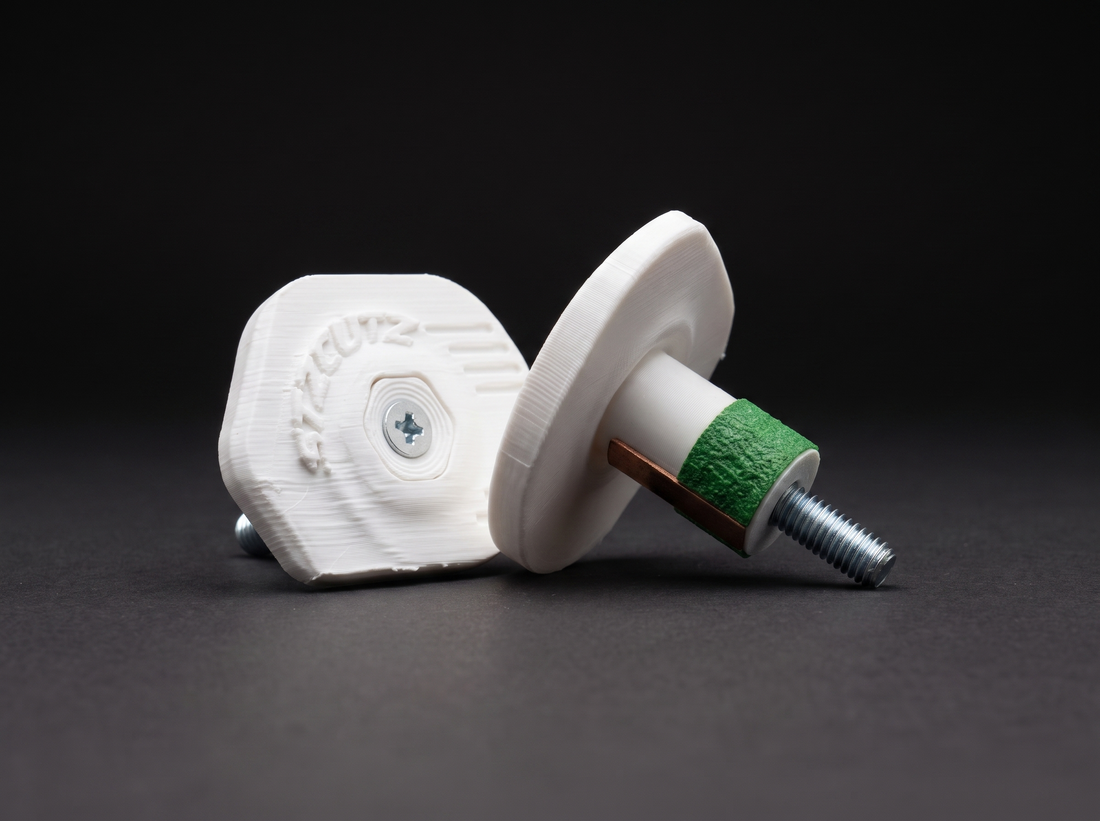 Lock Core front and rear showing the internal locking mechanism
