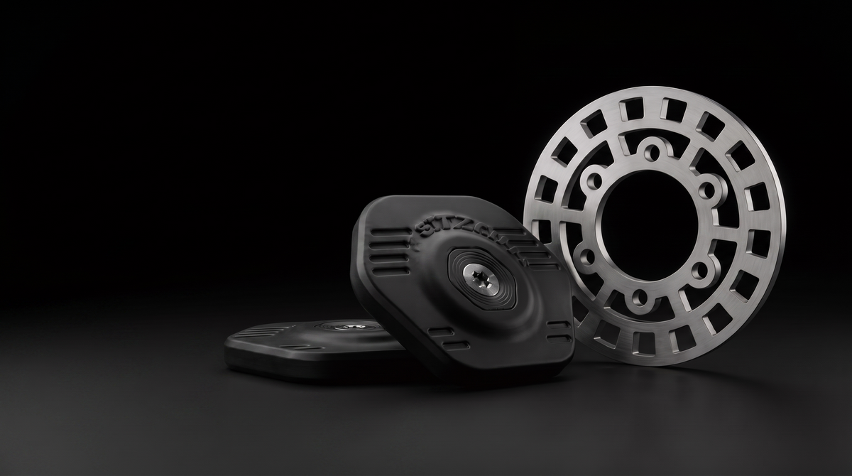 STZ Lock Core inserts and Avinox M1 sensor wheel in a dark studio